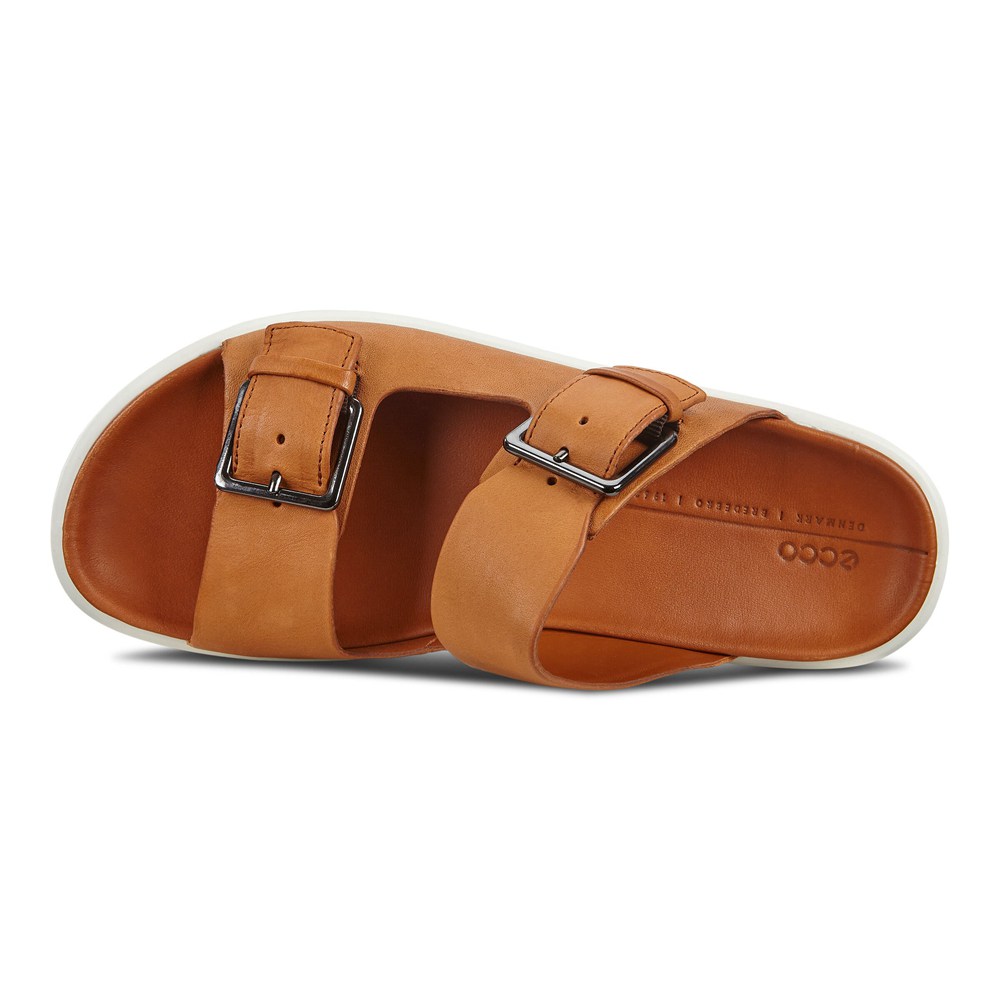 ECCO Mens Slides Brown - Flowt Lx - BUL-698071